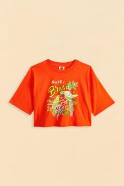 Farm Rio Red Brasil Organic Cotton T-Shirt -Farm Rio Dress Shop 309570 05
