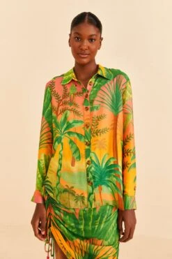 Farm Rio Sunrise Scenario Lenzing™ Ecovero™ Viscose Shirt -Farm Rio Dress Shop 309571 03