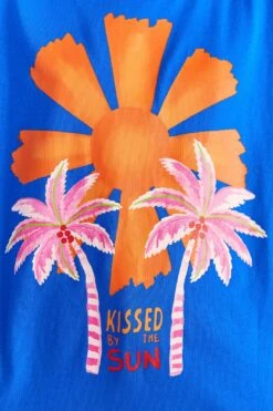Farm Rio Blue Kissed By The Sun Organic Cotton T-Shirt -Farm Rio Dress Shop 309573 04