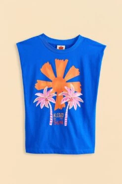 Farm Rio Blue Kissed By The Sun Organic Cotton T-Shirt -Farm Rio Dress Shop 309573 05