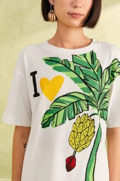 Farm Rio I Heart Bananas Organic Cotton T-Shirt 10 Farm Rio I Heart Bananas Organic Cotton T-Shirt -Farm Rio Dress Shop 309584 03