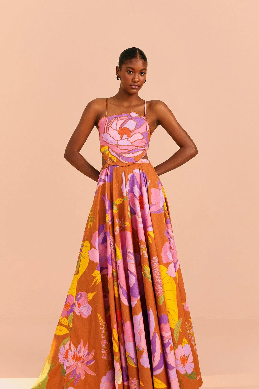 Farm Rio Embroidered Flower Top Maxi Dress 4 Farm Rio Embroidered Flower Top Maxi Dress - Image 2