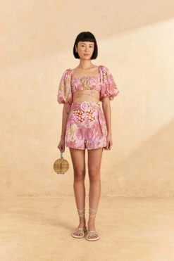 Farm Rio Pink Mixed Lobsters Shorts