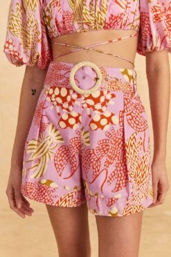 Farm Rio Pink Mixed Lobsters Shorts -Farm Rio Dress Shop 309611 03