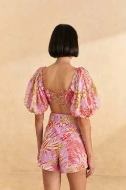 Farm Rio Pink Mixed Lobsters Shorts -Farm Rio Dress Shop 309611 04