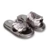 Farm Rio Metallic Silver Monstera Anatomic Slide Sandal -Farm Rio Dress Shop 309855 01