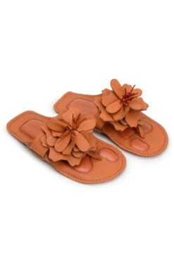 Farm Rio Caramel Flower Flat Sandal