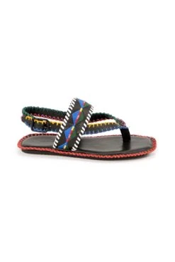 Farm Rio Colorful Embroidered Flat Sandal -Farm Rio Dress Shop 309903 03
