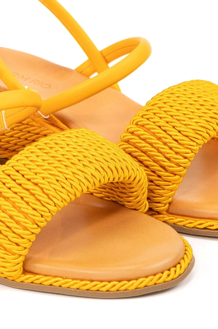 Farm Rio Yellow Wedge Espadrille Sandal 4 Farm Rio Yellow Wedge Espadrille Sandal - Image 2