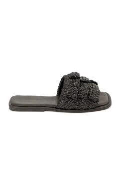 Farm Rio Black Crochet Ruffle Slide Sandal -Farm Rio Dress Shop 309911 03