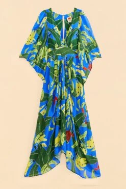 Farm Rio Blue Banana Leaves Maxi Dress -Farm Rio Dress Shop 310131 06