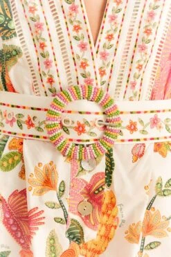 Farm Rio Off-White Macaw Bloom Organic Cotton Romper -Farm Rio Dress Shop 310216 05