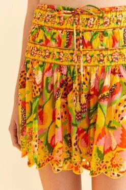 Farm Rio Yellow Fruits Paradise Mini Skirt -Farm Rio Dress Shop 310218 03