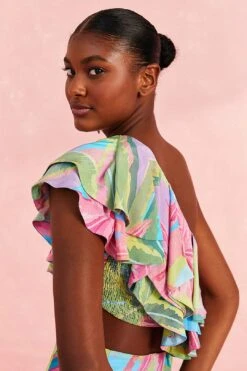 Farm Rio Beach Vibe One Shoulder Top -Farm Rio Dress Shop 310278 03