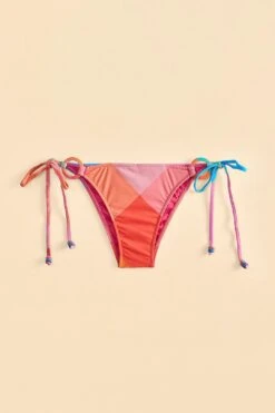 Farm Rio Blue Painted Birds Plaid Side Tie Bikini Bottom 9 Farm Rio Blue Painted Birds Plaid Side Tie Bikini Bottom -Farm Rio Dress Shop 310549 04