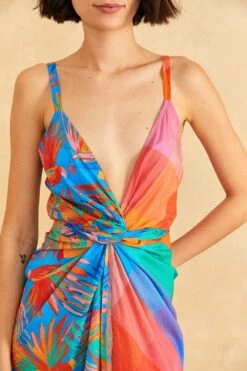 Farm Rio Blue Painted Birds Midi Cover-Up -Farm Rio Dress Shop 310553 03