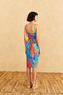 Farm Rio Blue Painted Birds Midi Cover-Up -Farm Rio Dress Shop 310553 04