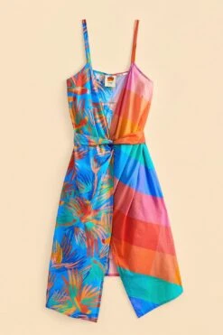 Farm Rio Blue Painted Birds Midi Cover-Up -Farm Rio Dress Shop 310553 06