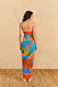 Farm Rio Blue Painted Birds Sarong -Farm Rio Dress Shop 310554 04