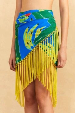 Farm Rio Blue Banana Leaves Sarong -Farm Rio Dress Shop 310568 03