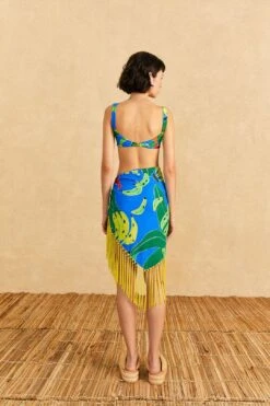 Farm Rio Blue Banana Leaves Sarong -Farm Rio Dress Shop 310568 04