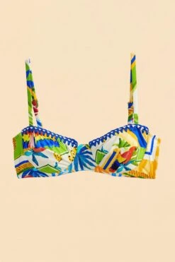 Farm Rio Bahia Mixed Scarves Underwire Bikini Top -Farm Rio Dress Shop 310572 05