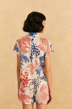 Farm Rio Off-White Mixed Lobster Shirt 11 Farm Rio Off-White Mixed Lobster Shirt -Farm Rio Dress Shop 310586 04