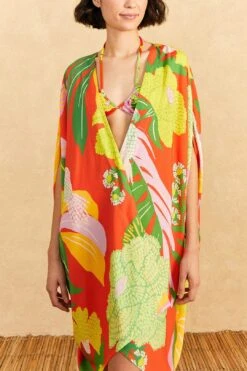 Farm Rio Red Neon Floral Kimono -Farm Rio Dress Shop 310593 03