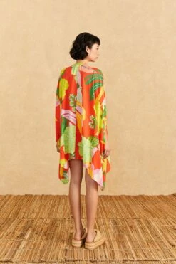 Farm Rio Red Neon Floral Kimono -Farm Rio Dress Shop 310593 04
