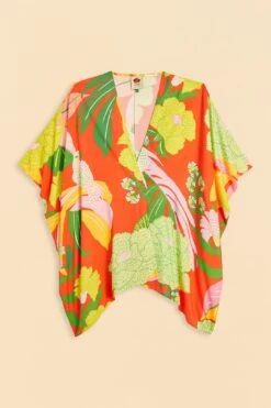 Farm Rio Red Neon Floral Kimono -Farm Rio Dress Shop 310593 06