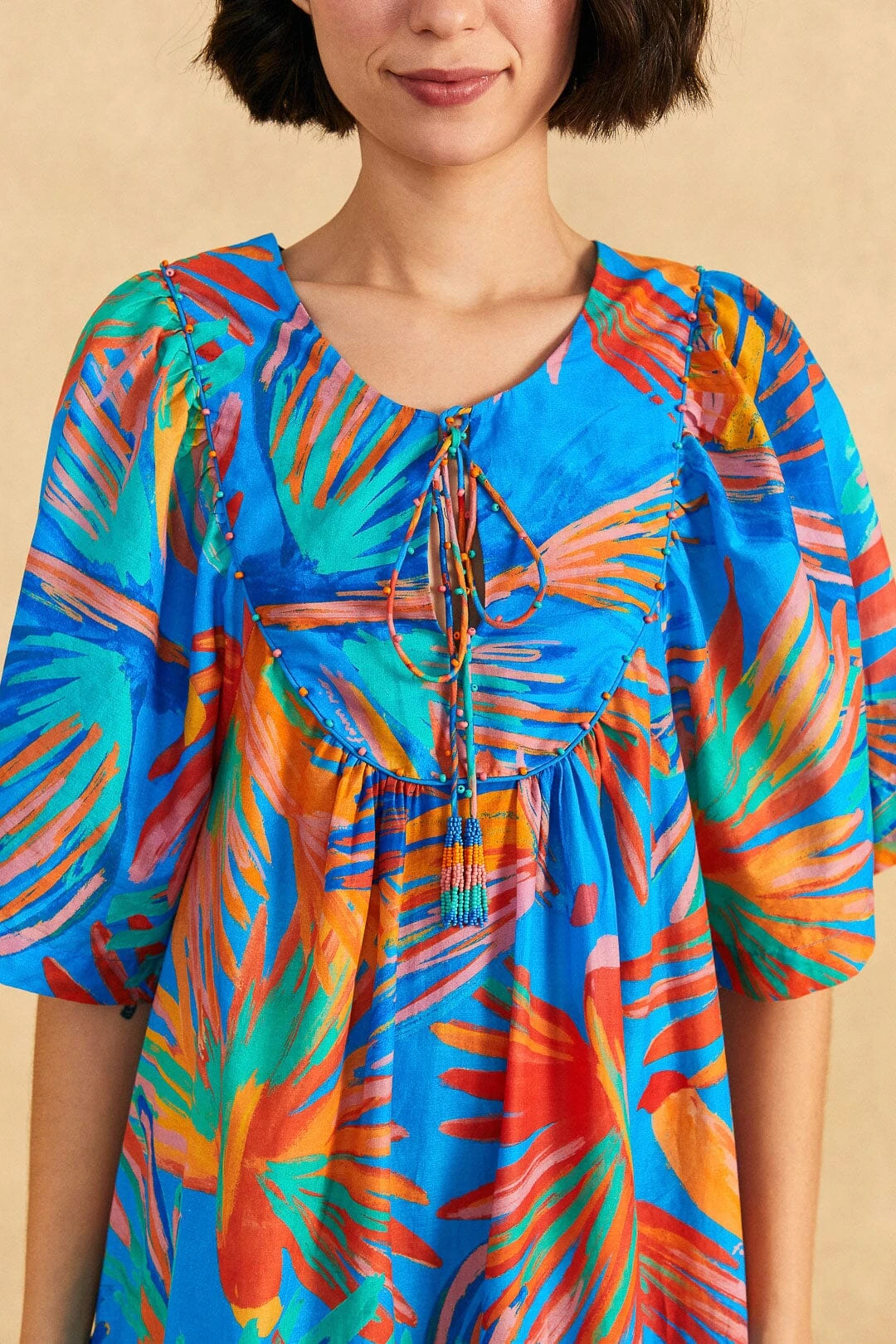 Farm Rio Blue Painted Birds Maxi Cover-Up 5 Farm Rio Blue Painted Birds Maxi Cover-Up - Image 3