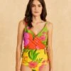 Farm Rio Romantic Garden Double One-Piece Swimsuit -Farm Rio Dress Shop 310597 01