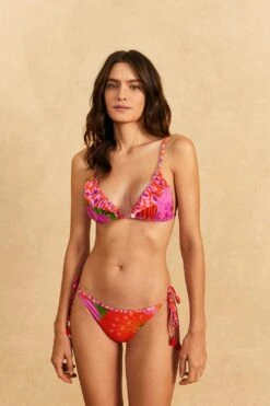 Farm Rio Romantic Garden & Leopard Pop Bikini Top