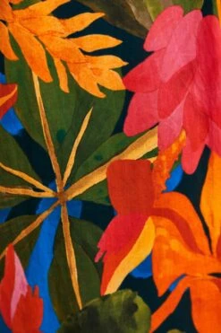 Farm Rio Blue Floral Tropical & Colorful Stripes Cover-Up -Farm Rio Dress Shop 310625 05