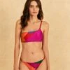 Farm Rio Colorful Leaves One-Shoulder Bikini Top 2 Farm Rio Colorful Leaves One-Shoulder Bikini Top -Farm Rio Dress Shop 310628 02