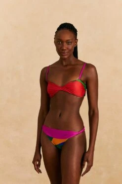 Farm Rio Colorful Leaves Bikini Top