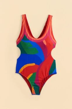 Farm Rio Colorful Leaves One-Piece Swimsuit 9 Farm Rio Colorful Leaves One-Piece Swimsuit -Farm Rio Dress Shop 310633 04