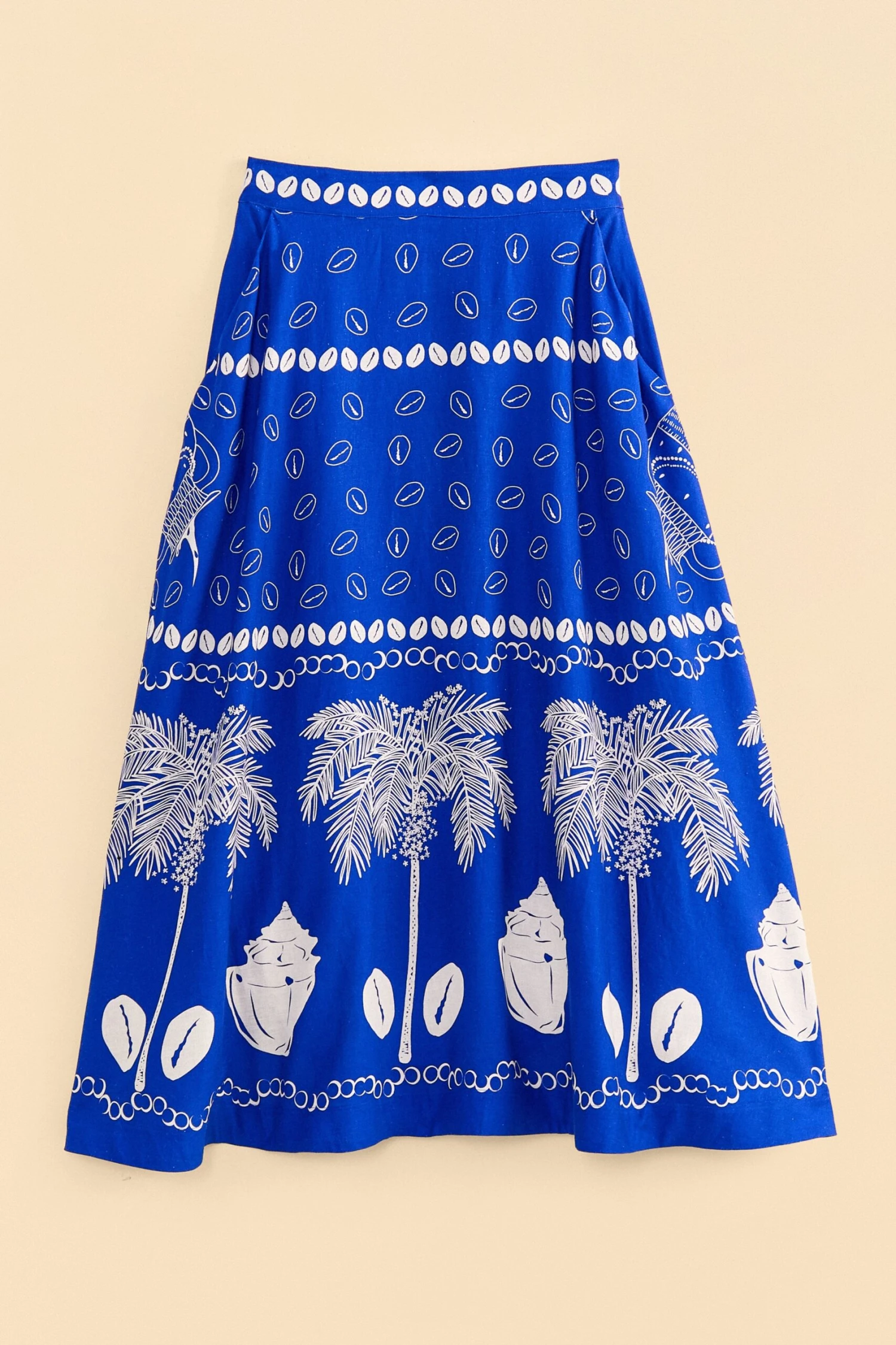 Farm Rio Blue Ondina Midi Skirt 5 Farm Rio Blue Ondina Midi Skirt - Image 3