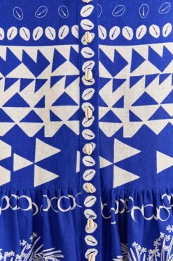 Farm Rio Blue Mixed Ondina Midi Dress 12 Farm Rio Blue Mixed Ondina Midi Dress -Farm Rio Dress Shop 310652 05