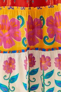 Farm Rio Off-White Vivid Garden Maxi Skirt -Farm Rio Dress Shop 310663 06