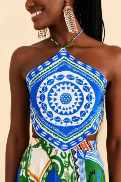 Farm Rio Off-White Pitta Colors Maxi Dress -Farm Rio Dress Shop 310672 03