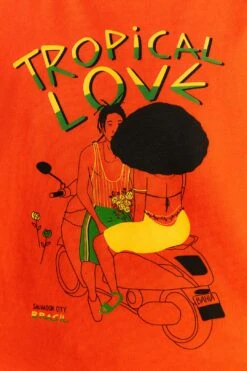 Farm Rio Orange Tropical Love Organic Cotton T-Shirt -Farm Rio Dress Shop 310678 04