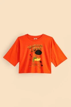 Farm Rio Orange Tropical Love Organic Cotton T-Shirt -Farm Rio Dress Shop 310678 05