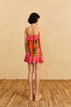 Farm Rio Romantic Garden & Leopard Pop Short Cover-Up -Farm Rio Dress Shop 310679 04