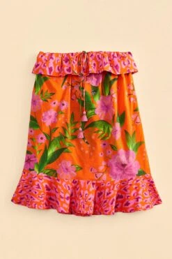 Farm Rio Romantic Garden & Leopard Pop Short Cover-Up -Farm Rio Dress Shop 310679 06