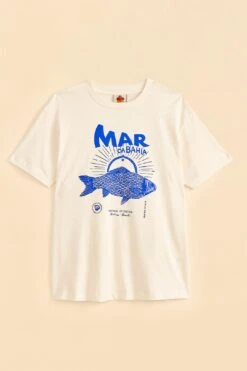 Farm Rio White Mar Da Bahia Organic Cotton T-shirt -Farm Rio Dress Shop 310696 06