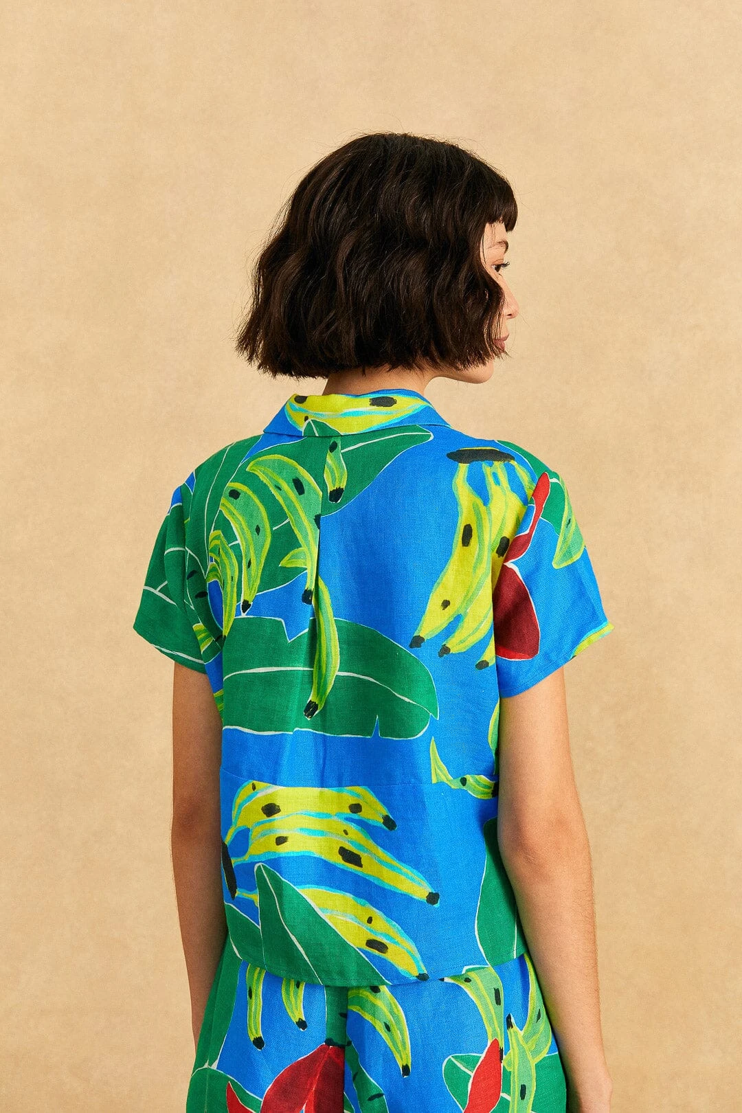 Farm Rio Blue Banana Leaves Shirt 6 Farm Rio Blue Banana Leaves Shirt - Image 4