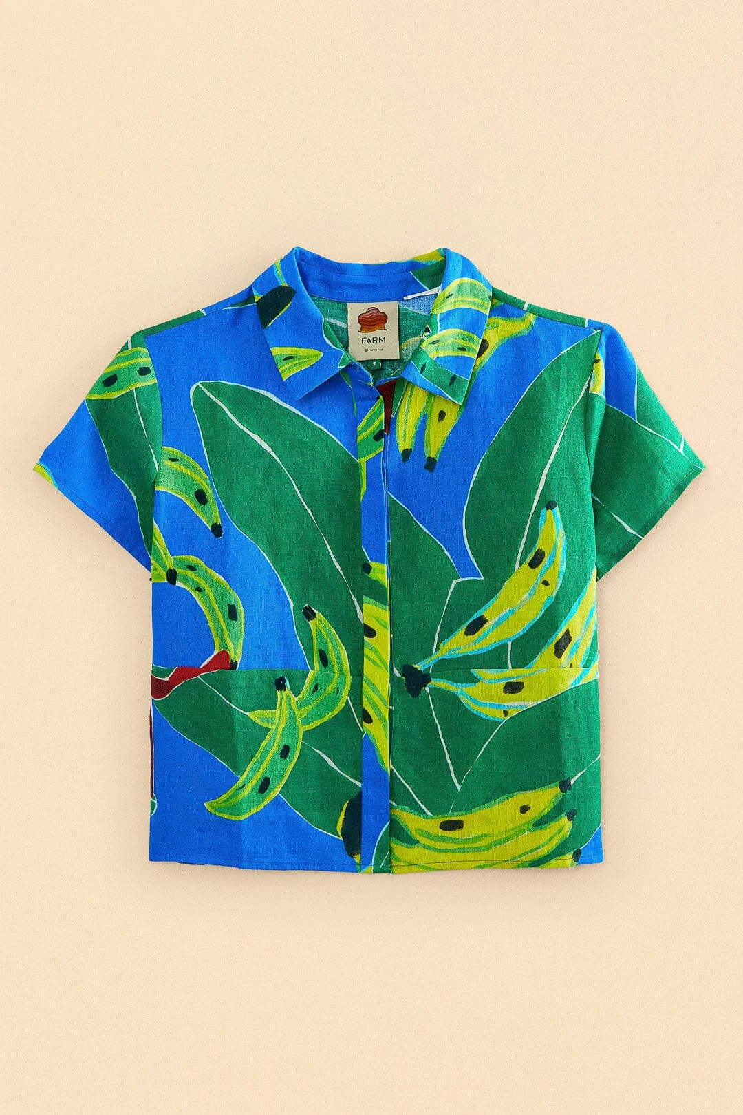 Farm Rio Blue Banana Leaves Shirt 8 Farm Rio Blue Banana Leaves Shirt - Image 6