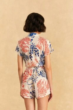 Farm Rio Off-White Mixed Lobster Shorts -Farm Rio Dress Shop 311279 04