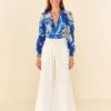 Farm Rio Off White Twill Pants -Farm Rio Dress Shop 311317 01